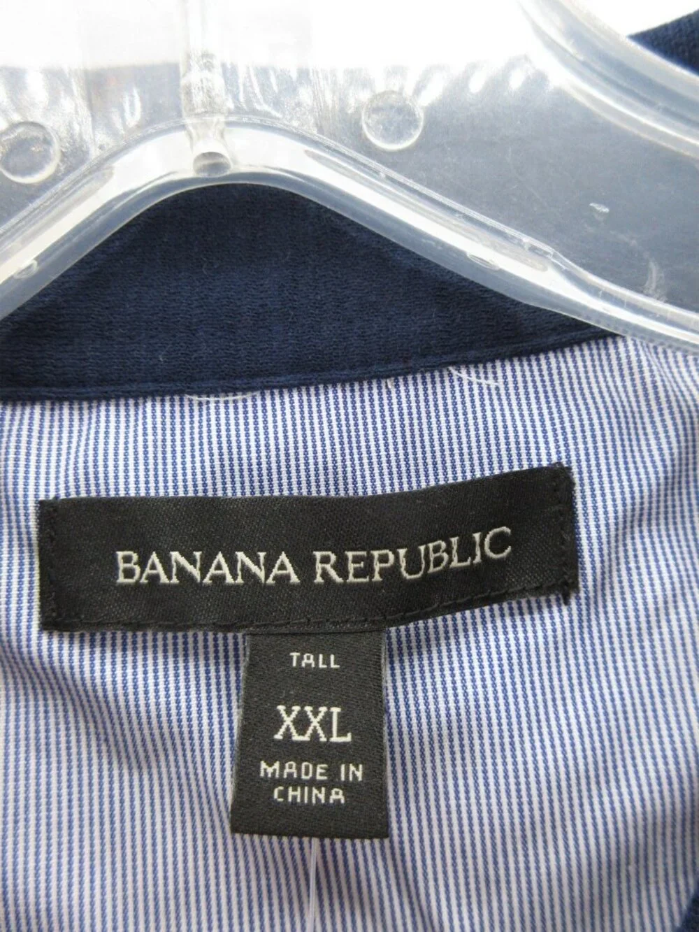 Banana Republic Polo Shirt XXL Tall Red Pullover Striped Preppy NEW